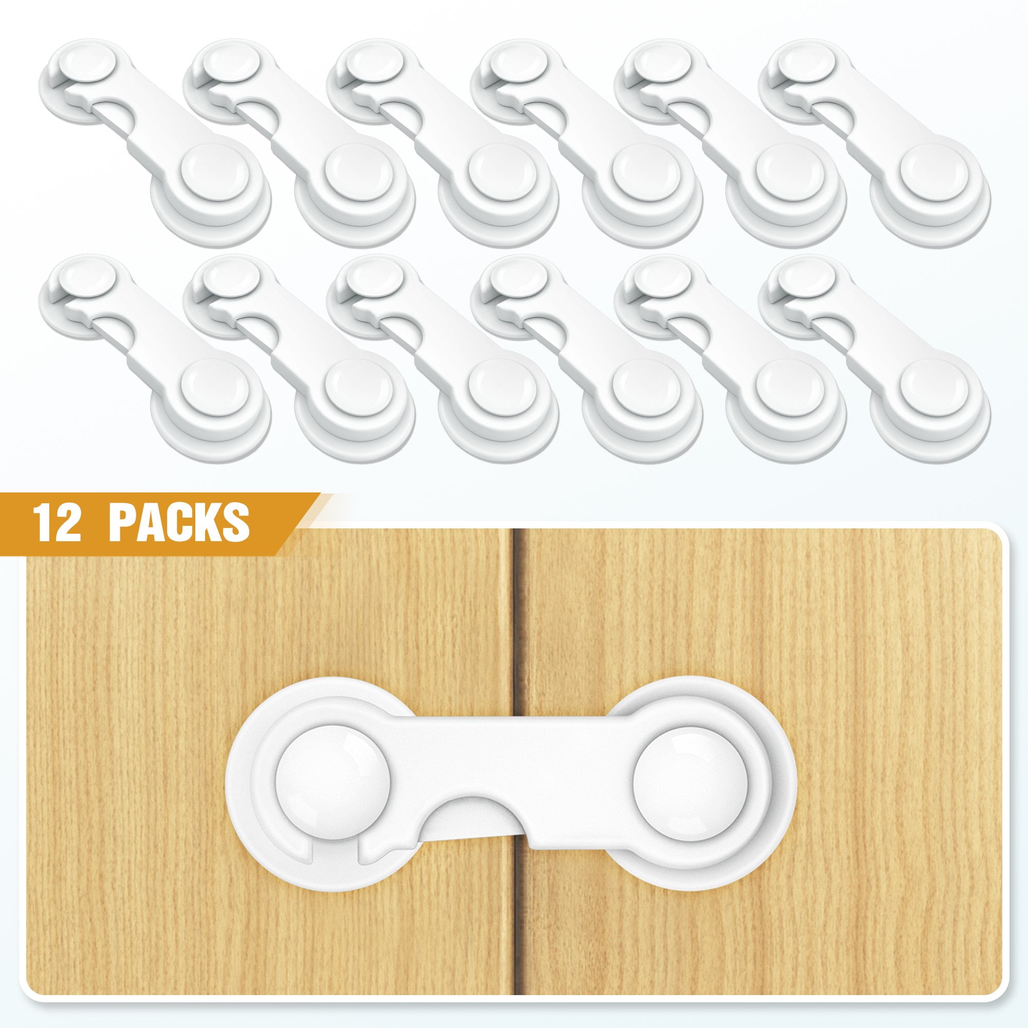 Wholesale 4 Pack Child Proof Safety Locks for Drawers Baby Proof