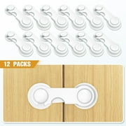 Child Safety Lokcs for Cabinet 12pcs No Drill Baby Proof locks for Drawer Cabinet with Strong Adhesive Tape