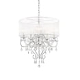 thumbnail image 3 of Glam Silver Faux Crystal Hanging Celing Lamp with See Thru Shade, 3 of 5