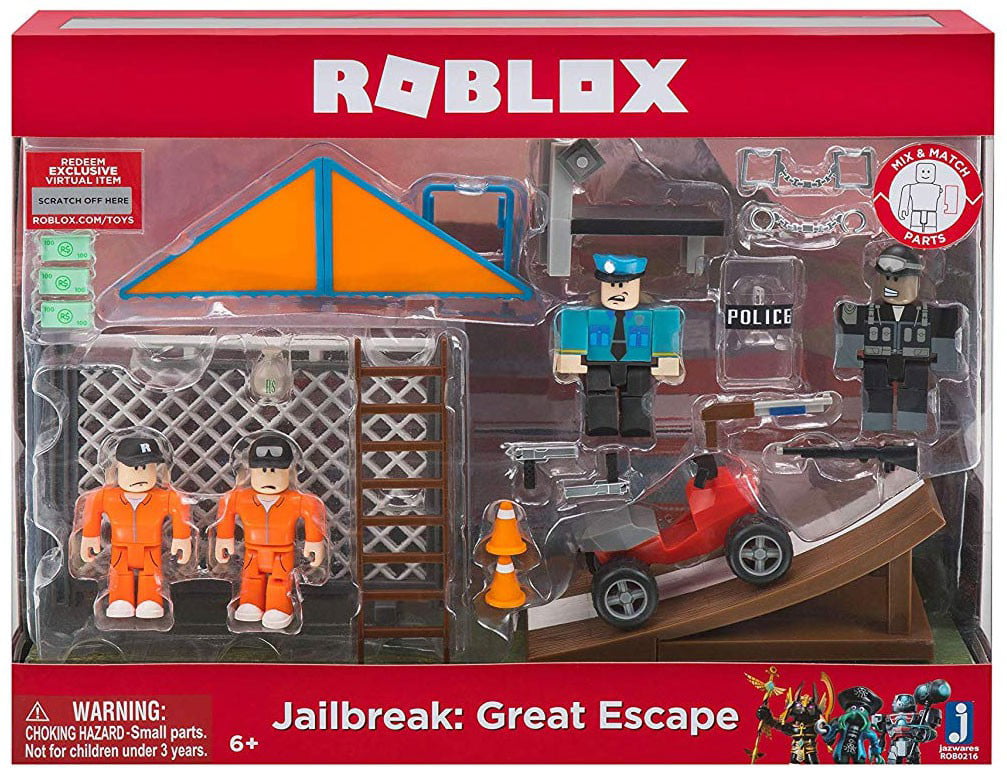 Roblox Mix Match Jailbreak Great Escape Figure 4 Pack Set - roblox mix match jailbreak great escape figure 4 pack set walmart com