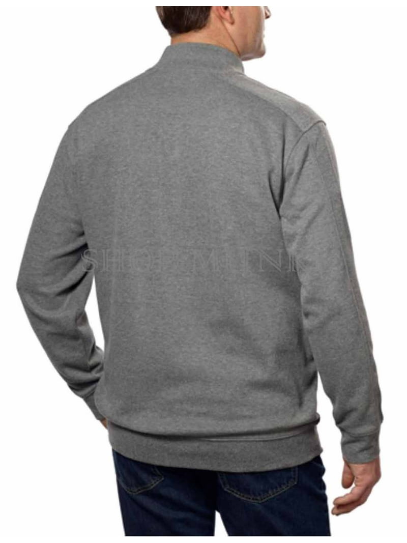 Greg Norman Pull à manches longues zippé 1/4 pour homme, Gris