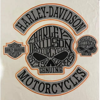 Harley-Davidson 3.5 in. Embroidered Burnin' Rubber Emblem Sew-On Patch -  Black, Harley Davidson