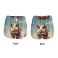 thumbnail image 5 of Lsque Hot Air Balloon Guinea Pig Printed Women's Running Shorts with Liner Pockets,Elastic Quick Dry Workout Athletic Gym Yoga Shorts,Womens High Waist Shorts-XX-Large, 5 of 9