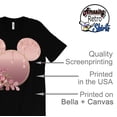 thumbnail image 5 of Women Teen Rose Gold Drip Mickey Ears with Flowers Shirt Unisex Floral Adult Ladies Boho Character Tshirt (Black, 3X Large), 5 of 7