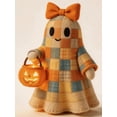 thumbnail image 3 of 2Pack Halloween Patchwork Ghost Lamps Indoor, Patchwork Ghost with Pumpkin Cute Fall Tabletop Figurine Decoration for Home, 3 of 11