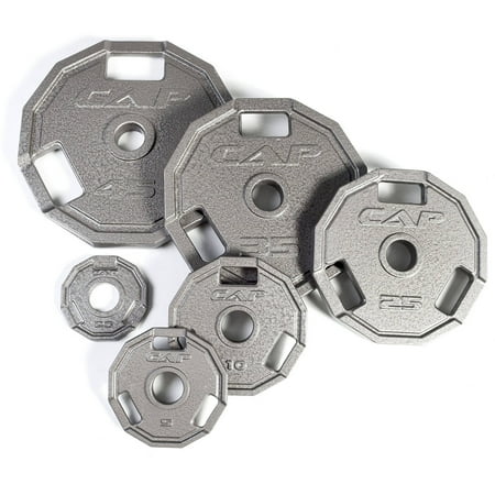 CAP Barbell - Olympic 12-Sided Grip Plate, 2.5-45 Lbs., Single