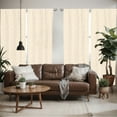 thumbnail image 2 of Ambesonne Modern Stripes Window Curtains, Bolt Details Striped, Each 28" W x 84" L, Pale Orange and Multicolor, 2 of 5