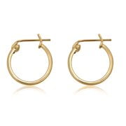 AVORA 14K Yellow Gold-Filled 1.25 mm Thick 13mm Hoop Earrings