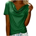 thumbnail image 1 of Dxzfnsa Womens T Shirt Summer Tops Short Sleeve Lightweight School Teachers Clothes 2026 Spring Beach Vacation Trendy Green-2XL, 1 of 4