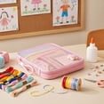 thumbnail image 5 of Mesh Zipper Pouch Bags with Handle, 180 Degree Open Multi-Compartment File Organizer Storage Pouch for Books, Notebooks and Stationery, Daily Storage Use, 12.6 X 9.06 X 1.6 Inches, 5 of 6