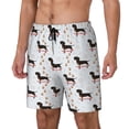 thumbnail image 2 of Uemuo Dachshund On A Skateboard Pattern Mens Swim Trunks Quick Dry Board Shorts with Mesh Lining, Stretch Beach Shorts Quick Dry No-Chafing Board Shorts-Medium, 2 of 9