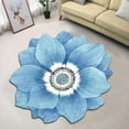thumbnail image 1 of LEFU Lotus Flower Round Carpet Chinese Style Floor Mat Bedside Rug Non-Slip Absorbent Bathroom Kitchen Living Room Entrance Soft Comfortable Crystal Velvet 40x40cm, 1 of 10