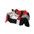 thumbnail image 2 of Red Black Grey Geometric Couch Cover for 2 Cushion Couch, Modern Abstract Art Luxury Washable Love Seat Sofa Covers Slipcover, Throw Sofa Covers for Pets, Furniture Protector 71"x102", 2 of 9