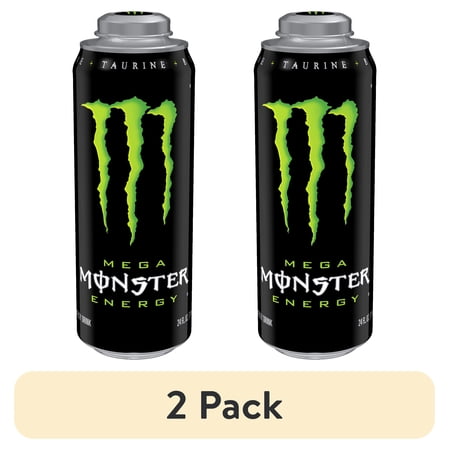 (2 pack) Mega Monster Energy, Original, 1 Count, 24 fl oz