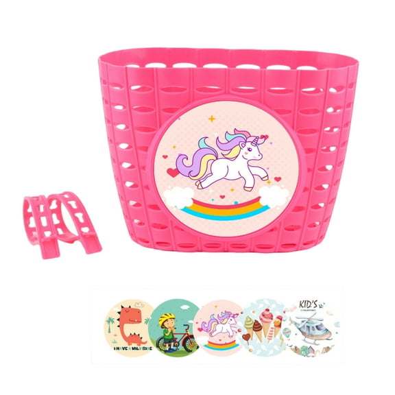 Bike Basket for Boy and Girls, Waterproof Plastic Handlebars Bike Baskets for Teen Kids Bike and Kids Tricycles