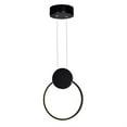 thumbnail image 1 of CWI Lighting Poulie 8 Po DEL Noir Mini Pendentif, 1 of 4