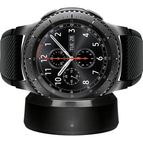 Discriminatorio bádminton Recogiendo hojas SAMSUNG Gear S3 Frontier Smart Watch Black 46mm - SM-R760NDAAXAR -  Walmart.com