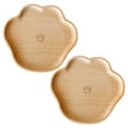 thumbnail image 1 of 2 piezas de Adorables Posavasos de Pata de Oso de Madera de Haya - Resistentes, multifuncionales y divertidos!, 1 of 7