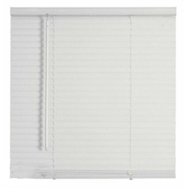 35x60 CORDLESS 1" Vinyl Mini Blind White