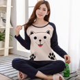 thumbnail image 3 of Special Buys! Pajamas for Women Autumn Winter Pijama Mujer Onsie Lingerie Cute Cat Pink Strawberry Women Pajamas Plus Size Underwear Set, 3 of 9