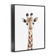 thumbnail image 2 of Stupell Industries Contemporary Giraffe on White Portrait Black Framed Giclee Art, 11 x 14, by Sisi and Seb, 2 of 7