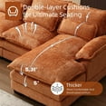 thumbnail image 4 of BISHE U-Shaped Sectional Cloud Sofa, 110" Chenille Modular Couch with Double Chaise, 4-Seater Comfy Sleeper Sofa for Living Room, Modern Oversized Upholstered Furniture, Orange, 4 of 6