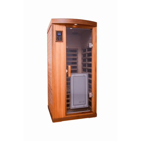 110V LCD Display Far Infrared Sauna Room Personal Steam Sauna Heated Home Spa Detox With BT Speaker Bear 660LBS