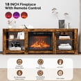 thumbnail image 3 of PAPROOS Fireplace TV Stand for 70 Inch TV, TV Stand with 24'' Electric Fireplace, Entertainment Center with Adjustable Shelves, TV Console Media Console Table for Living Room, Weathered Wood, 3 of 7