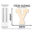 thumbnail image 2 of Unfinished Wood Varsity Team Font - Y Shape 16" / 1/8", 2 of 3