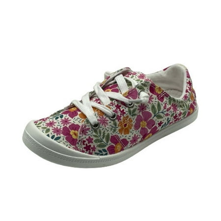 

Women s Lace-Up Loafers Fashion Print Fashion Sneaker Comfortable Lightweight Canvas Shoes