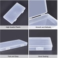 thumbnail image 4 of 8 Pack 6.5x3.5x0.6 Inch Rectangle Clear Plastic Storage Box with Double Hinged Lids, 4 of 9