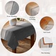 thumbnail image 5 of Burnt Orange Gray Ombre Table Cloth Waterproof Tablecloths, Vintage Farmhouse Wooden Tablecloth Dining Table Cover for Kitchen Party Tabletop Outdoor, Square Tablecloth 54x54 Inch, 5 of 9