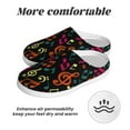 thumbnail image 6 of Xecao Music Notes Print Cotton Slippers Fuzzy Warm Cozy Slippers Non Slip House Slippers For Indoor Outdoor Cotton Slippers House Slippers-35/36, 6 of 7