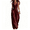 199#Wine, variant on Women's Wide Leg Jumpsuit Baggy Loose Sleeveless V Neck Button Up Casual Jumpers Rompers with Pockets Wine L