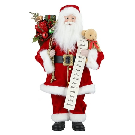 UTEN 18.5" Santa Claus Christmas Figurine Senta Figure Decor for Holiday Party Home Decoration