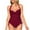 Wine, variant on Admvng Plus Size Swimsuit for Women One Piece Swimsuit Tummy Control Slimming Push Up Bra Bathing Suits Wrap Twist S-2XL