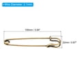 thumbnail image 2 of Uxcell Safety Pins 3.94 Inch Large Metal Sewing Pins Bronze Tone 10Pcs, 2 of 5