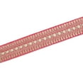 thumbnail image 2 of Metallic Woven Trim 1.5 in. Shiny Two Tone Medium Weight Floral Corded Sewing Upholstery Polyester - Pink (1 Pack, 9.8 Yards), 2 of 2
