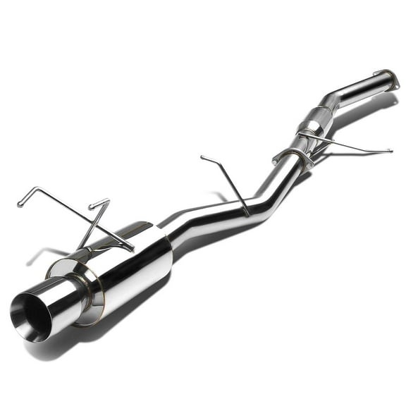 DNA Motoring CBE-NS13-NRT 4"ROLLED MUFFLER TIP STAINLESS RACING CATBACK EXHAUST SYSTEM FOR 89-94 240SX S13