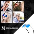 thumbnail image 3 of Gafas de sol mxnx Aviator MX208 con montura plateada y lentes azules, 3 of 7