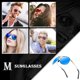thumbnail image 3 of Gafas de sol mxnx Aviator MX208 con montura plateada y lentes azules, 3 of 7