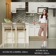 thumbnail image 4 of Isla Barra Comedor Desayunador Antecomedor Madesa 120cm B1, 4 of 6