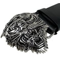 thumbnail image 5 of Ed Hardy Men's Metal Tiger Buckle Belt With Pyramid Studs (34, Black), 5 of 6