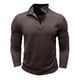 thumbnail image 4 of Blusa y camisa de manga larga con cuello alto para hombre, informal, de color liso, con cremallera, de poliéster, 4 of 6