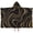 Black and Gold, variant on White and Copper Marble Pattern Teens Hooded Bath Towel Wrap for Ages 3 To 12,Quick Dry Lightweight Soft Microfiber Bath Beach Pool,50"x30"
