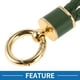 thumbnail image 3 of Llavero de Coche Único Bargains Llavero Universal con Anillo para Llaves Fobs de Cuero Sintético Metal Tono Dorado Verde Oliva 1 Pcs, 3 of 6