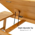 thumbnail image 6 of Mind Reader Lap Desk Laptop Stand, Bed Tray, Dorm Room, Folding Legs, Rayon From Bamboo, Brown, 6 of 8