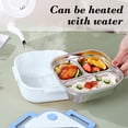 thumbnail image 4 of MORESEC Stainless Steel Lunch Box Bento Lunch Box For Adults And Students Reusable Lunch Box Insulated Lunch Containers With Spoon Chopsticks And Phone Stand Clearance, Blue, 4 of 6