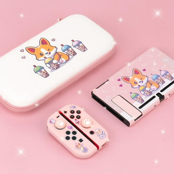 Corgi Boba Carry Case - Fits All Nintendo Switch