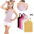 thumbnail image 2 of FamilyThread 5 Pack Girls Tank Tops Solid Sleeveless Undershirts Scoop Neck Undershirts Soft Tops For 1-13Y, 2 of 9